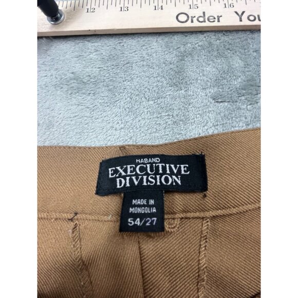 Haband Executive Division Mens 54x27 Brown Dress Pants Casual Office Wear - Picture 3 of 7